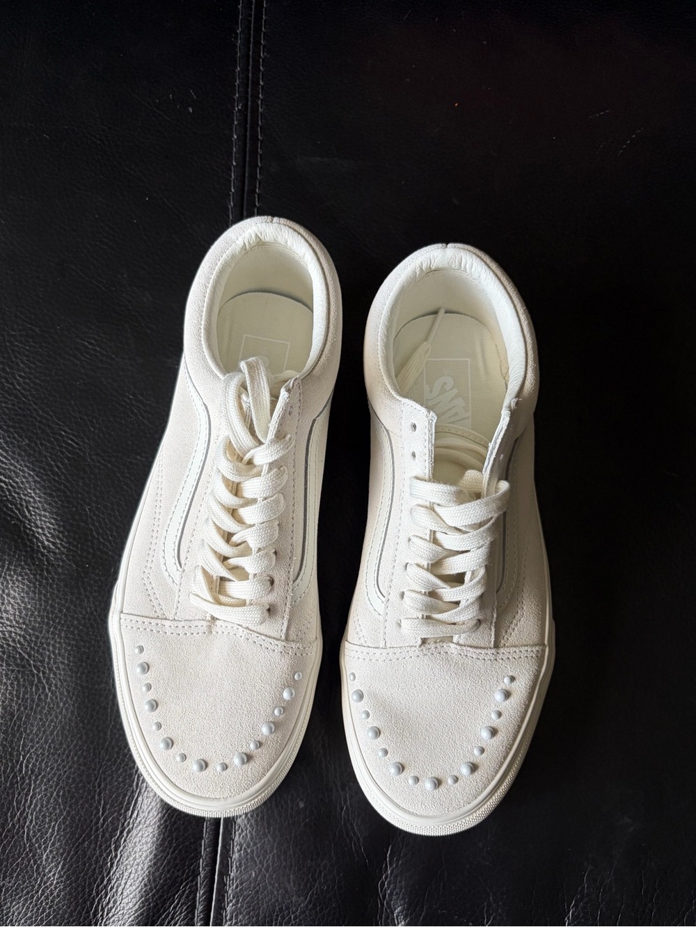 Women’s Vans Old School Cream Platform Sneakers